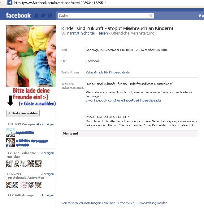 Veranstalter der Kampagne gegen Kindesmissbrauch Veranstalter der Kampagne gegen Kindesmissbrauch